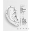 TEARDROP (PEAR-CUT) CZ SWAN 316L SURGICAL STEEL LABRET SET TEARDROP (PEAR-CUT) CZ SWAN 316L SURGICAL STEEL LABRET SET